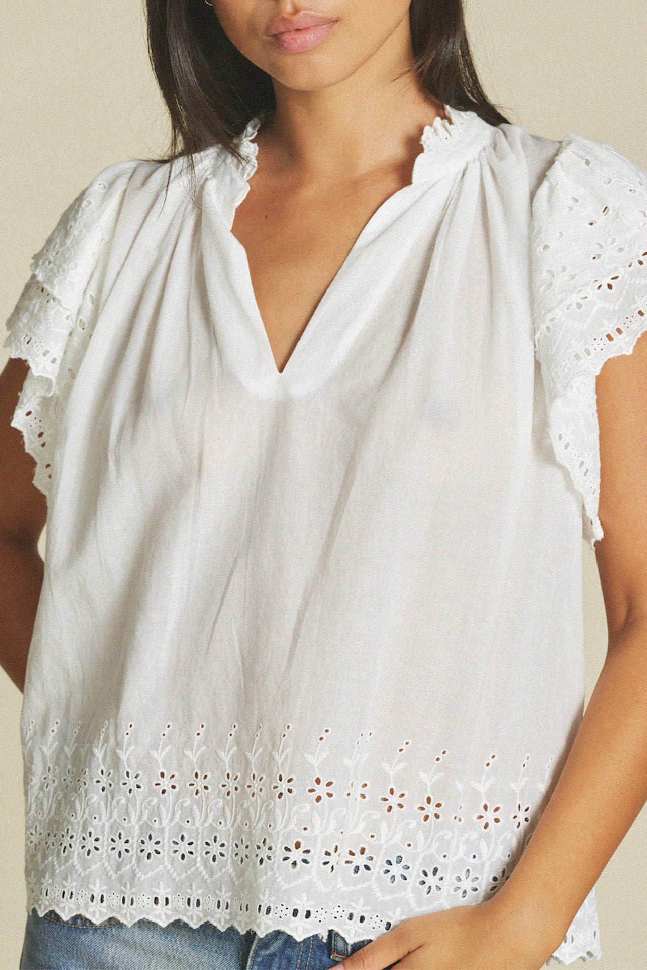 Clover Blouse Summer Eyelet