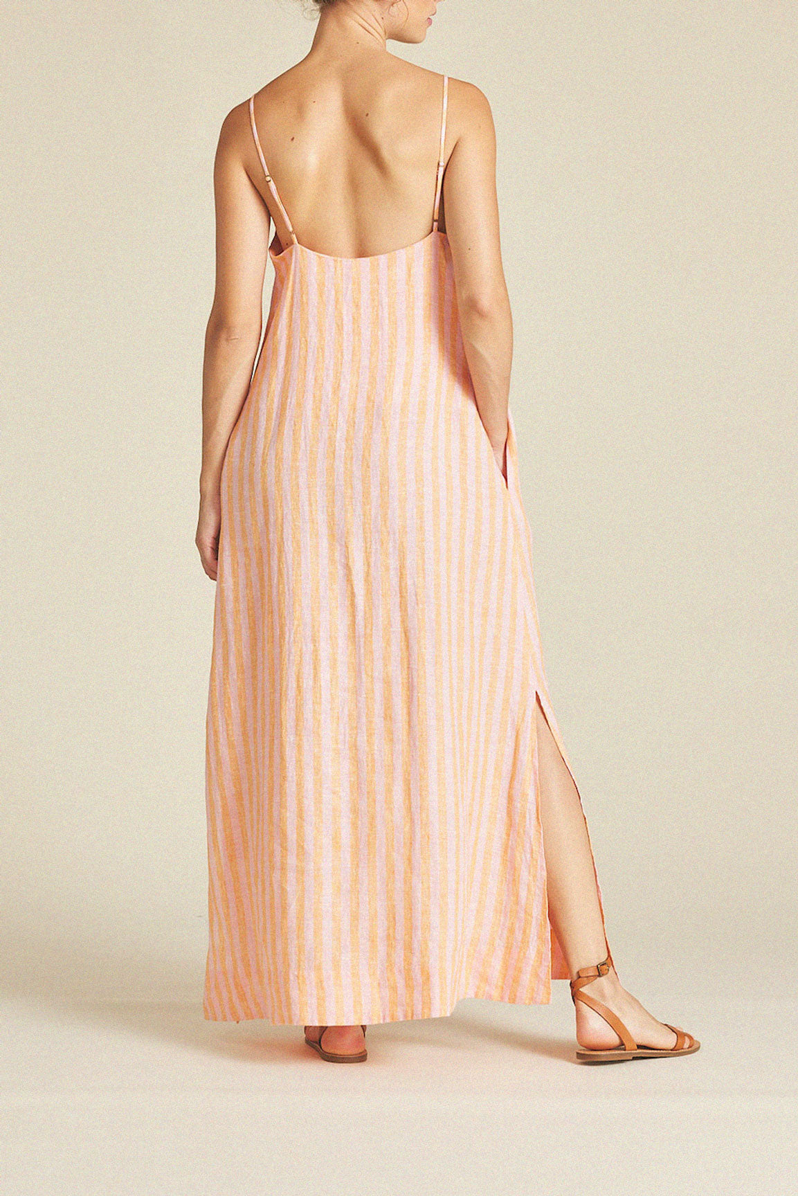 Reva Dress Creamsicle Stripe