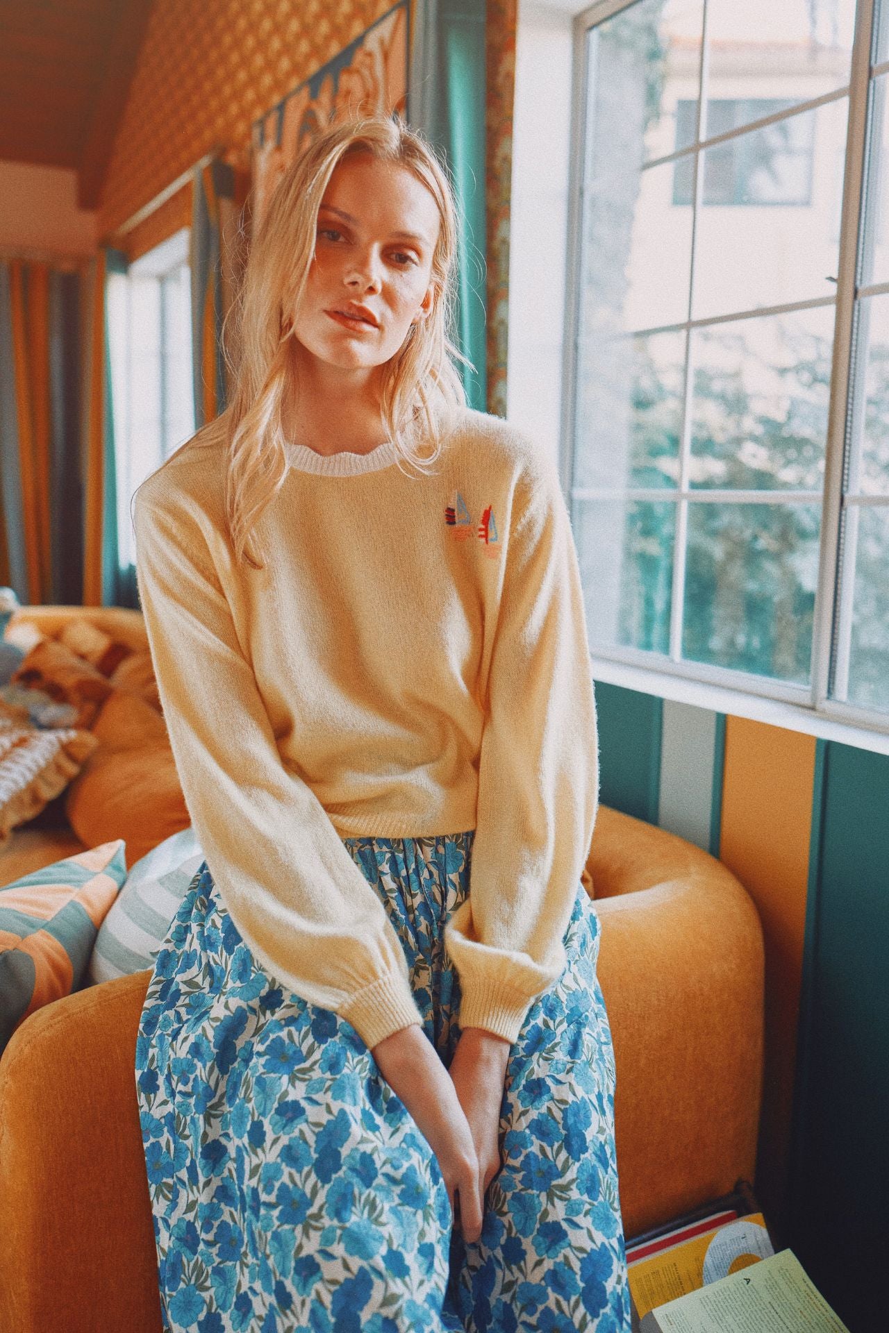 Kate Sweater Soleil Sailboats