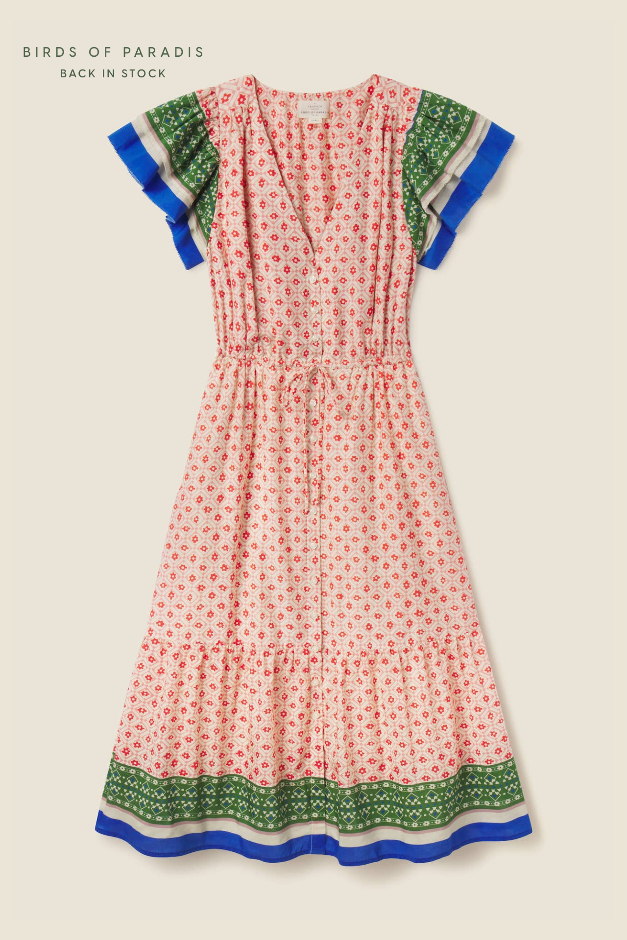 Kristine Dress Santorini Border