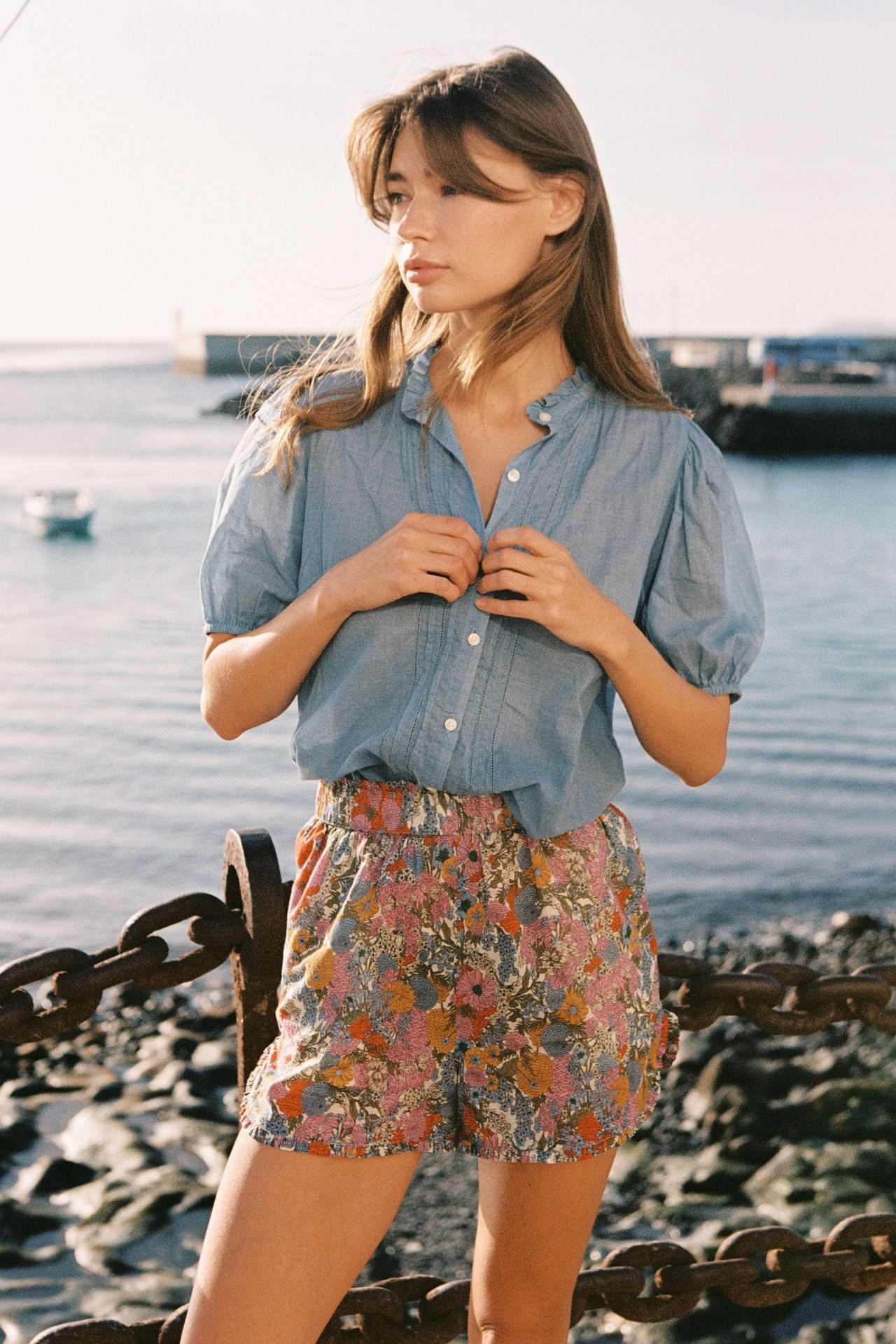 Mira Blouse Brisa Houndstooth