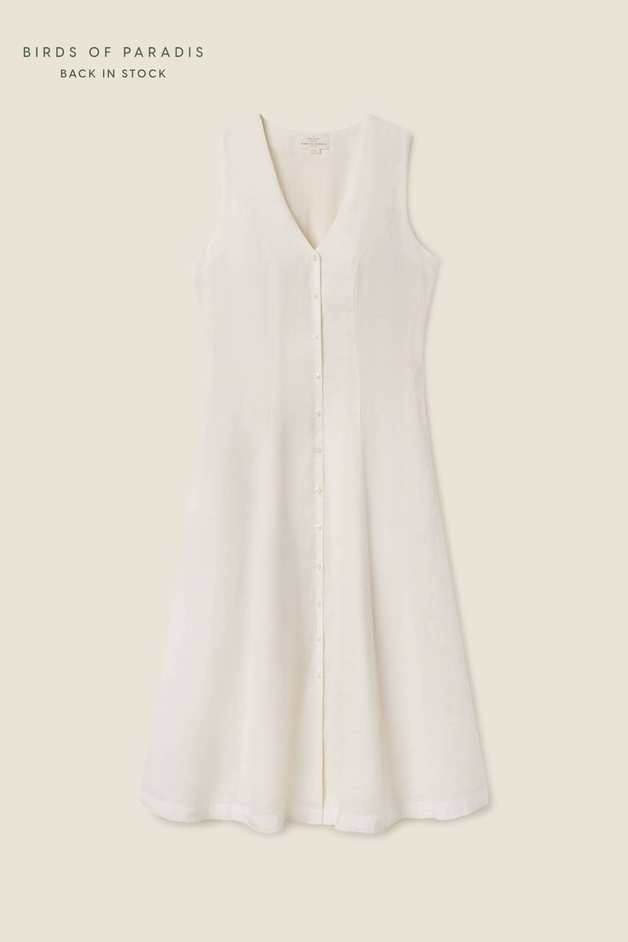 Eleonore Dress Ivory Linen