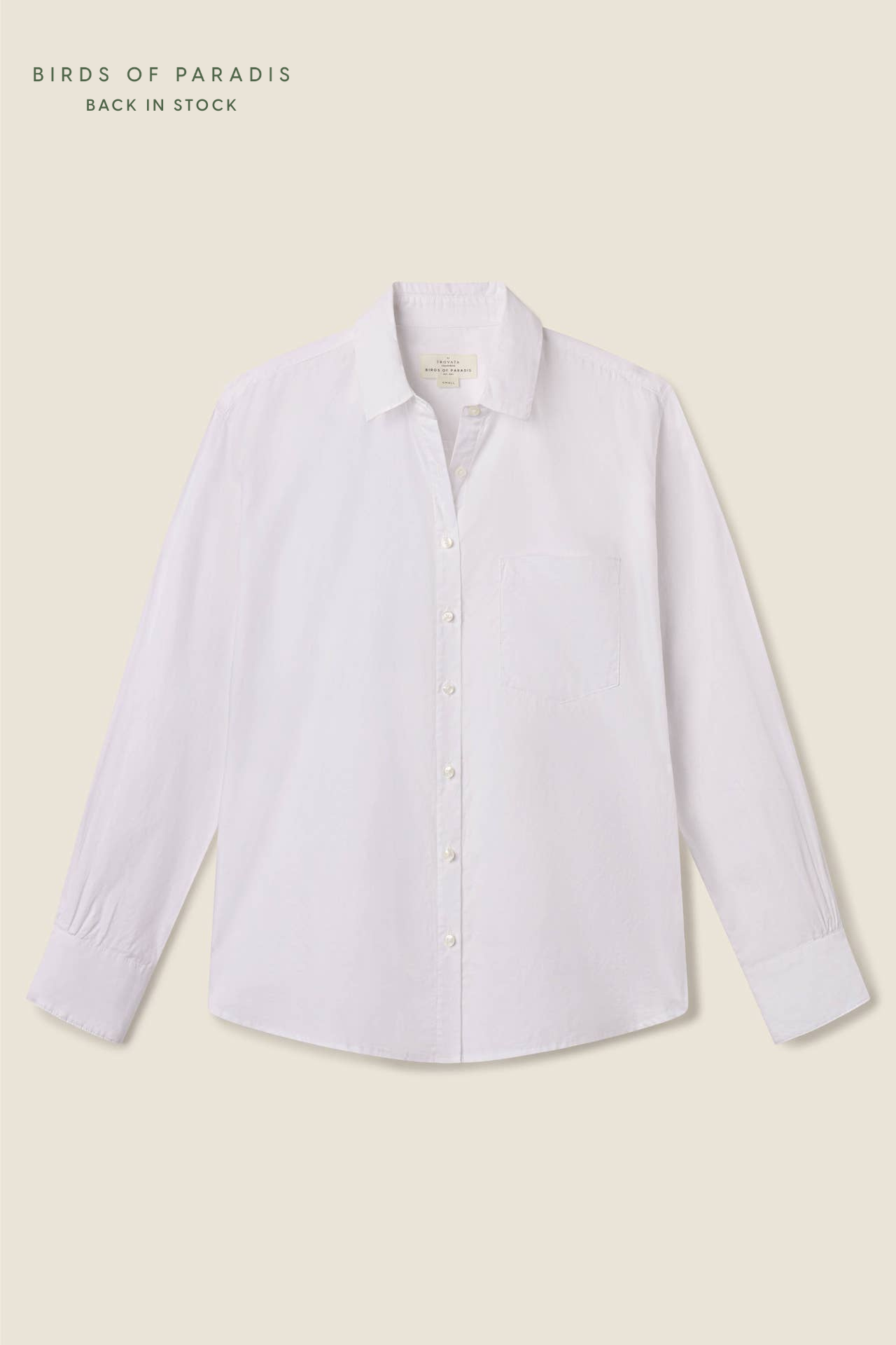 Blake Oversized Shirt White Cotton Twill