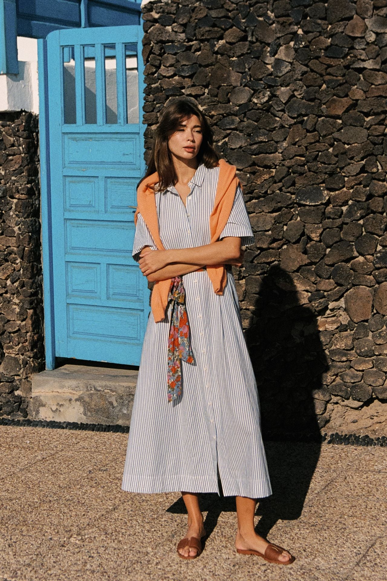 Aster Dress Seaside Stripe