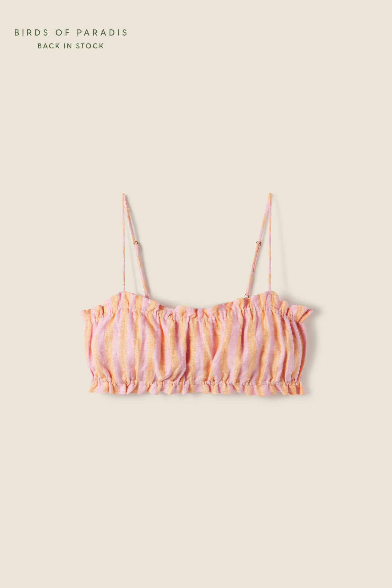 Brigette Bandeau Top Creamsicle Stripe
