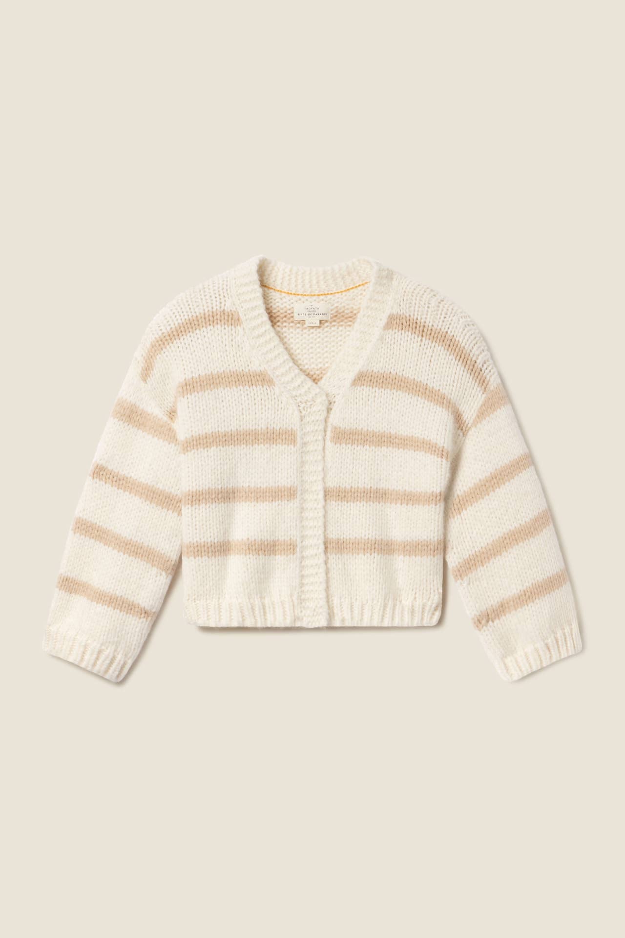 Arlowe Cardigan Antique White Stripe