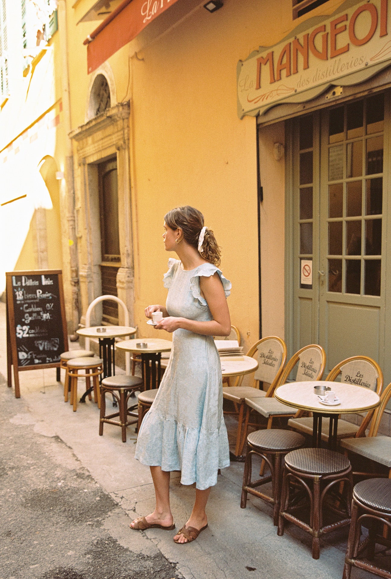 Rosa Dress Sky Linen