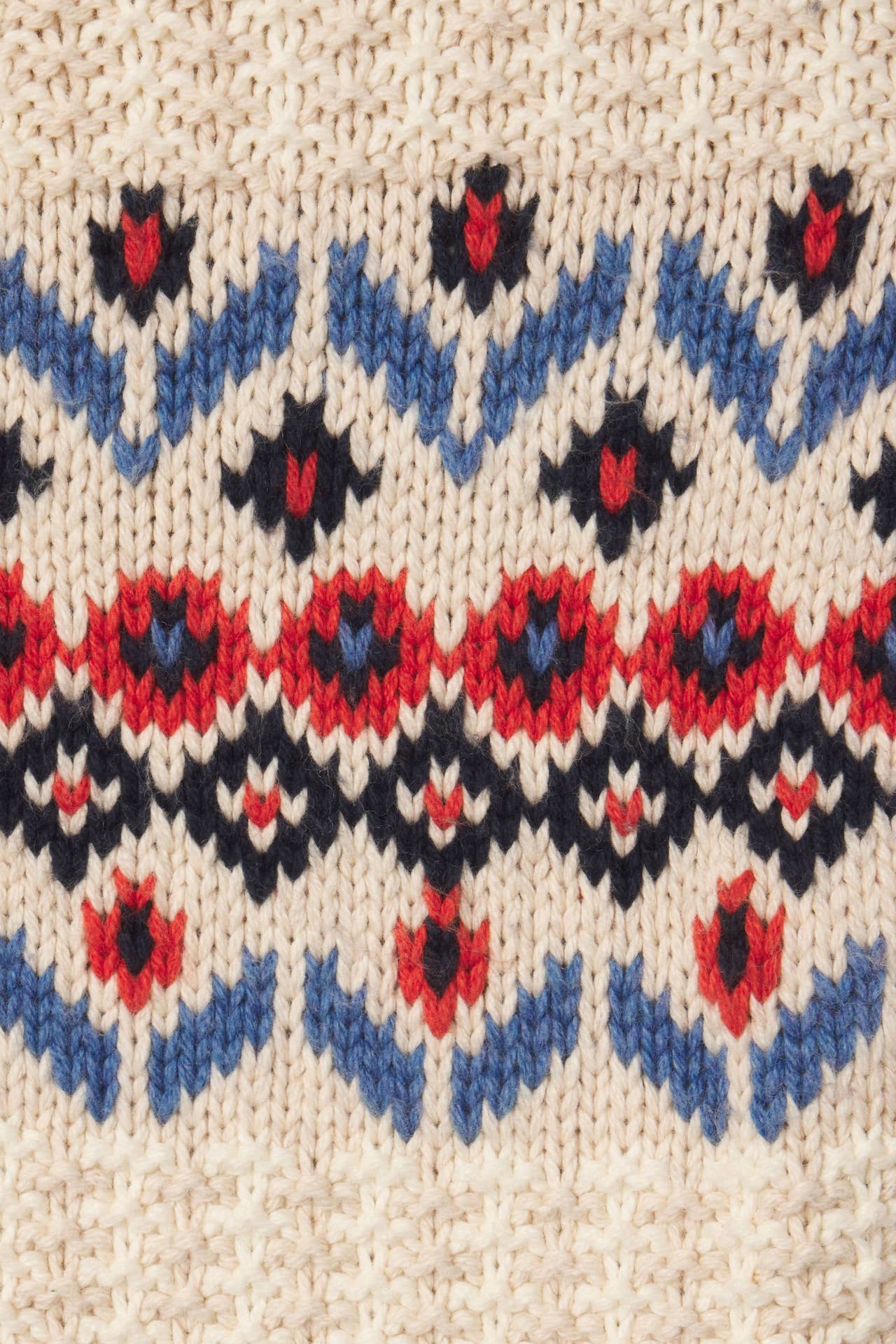 Savannah Cardigan Antique White Fairisle