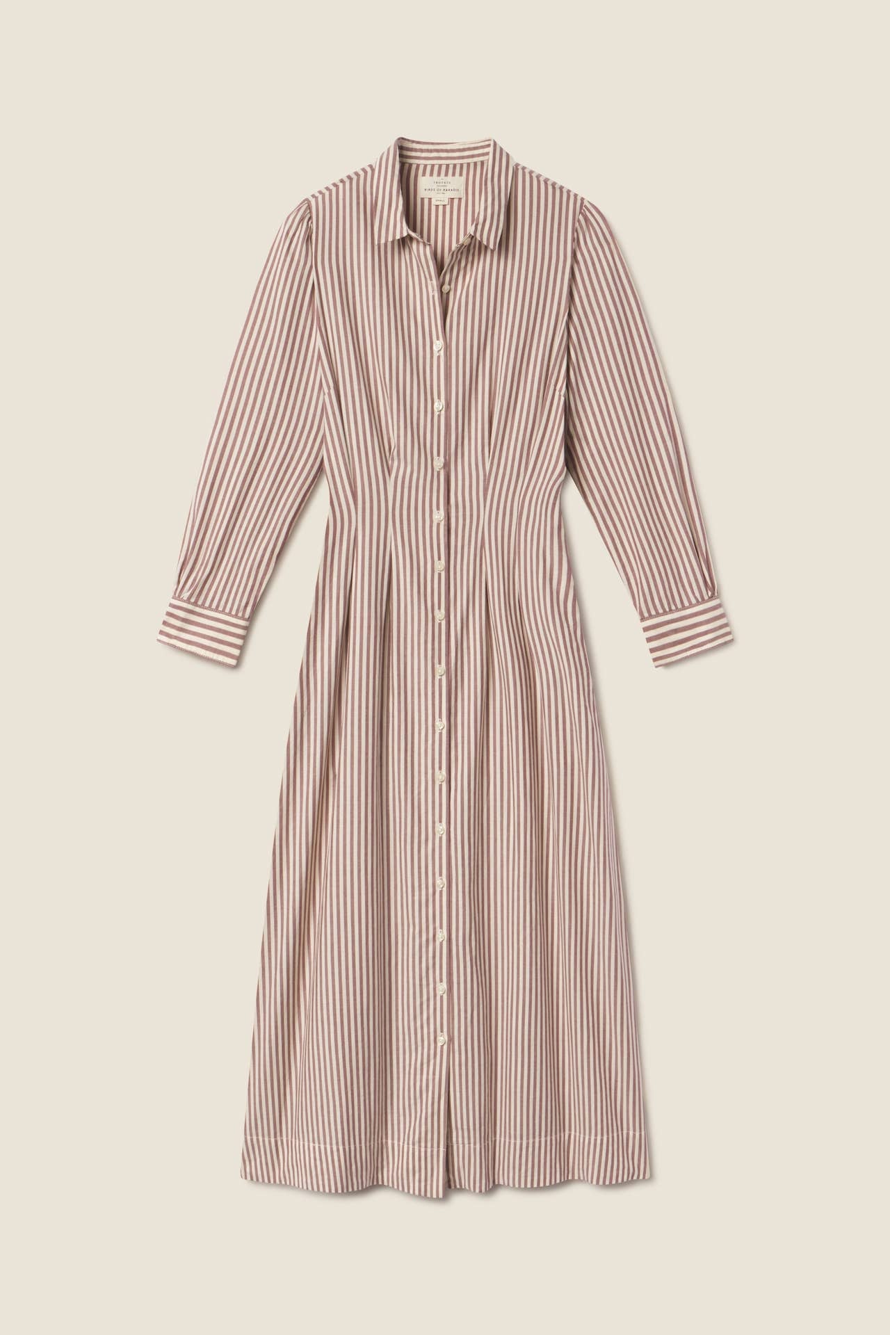 Harper Dress Burgundy Stripe