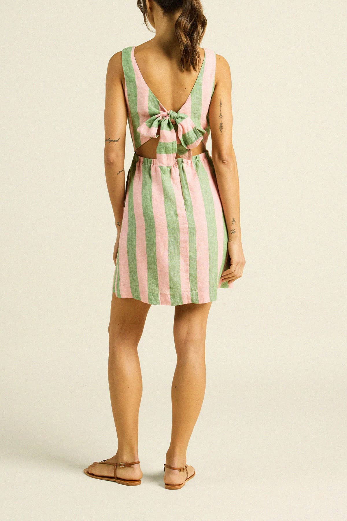 Rosalie Dress Watermelon Stripe