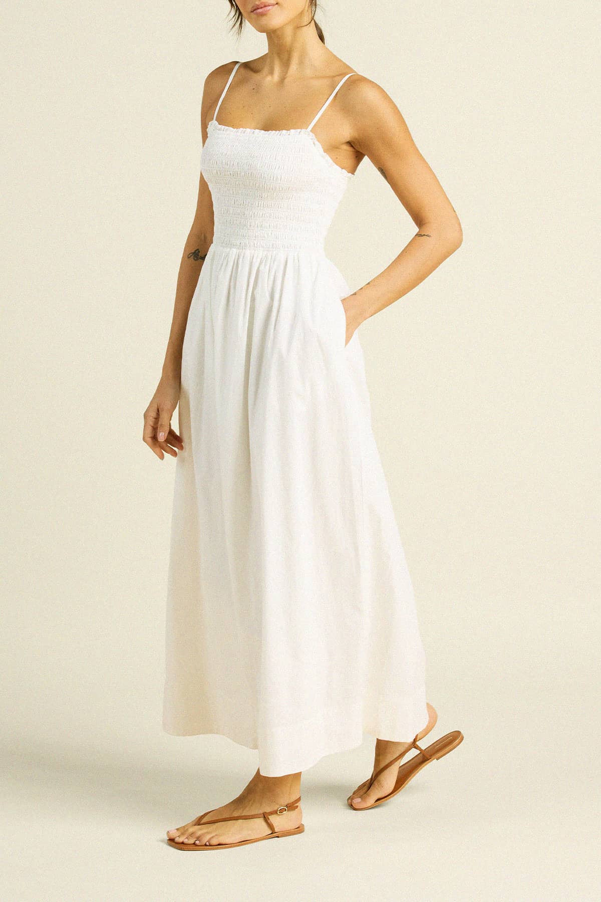 Carmen Dress White Poplin