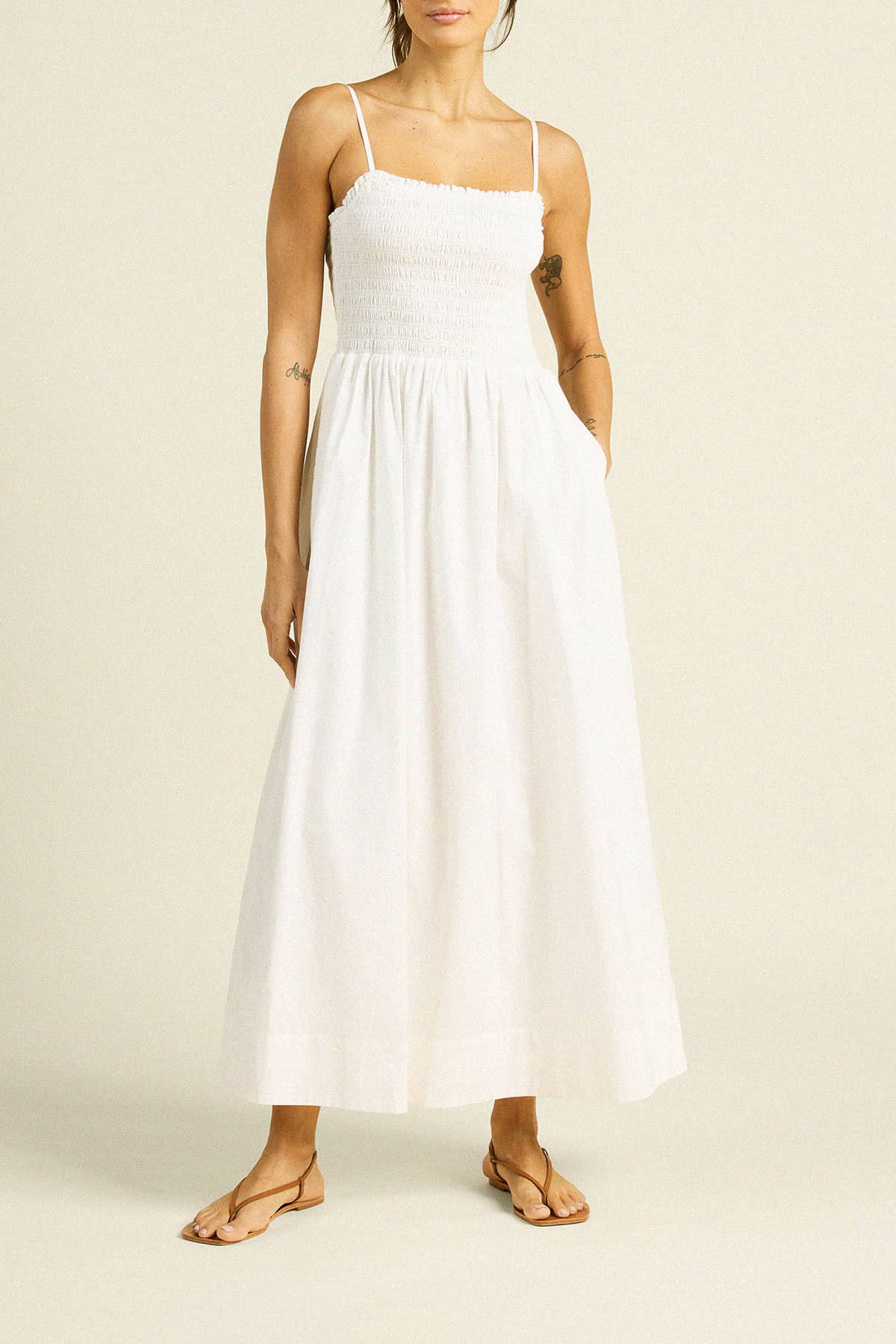Carmen Dress White Poplin
