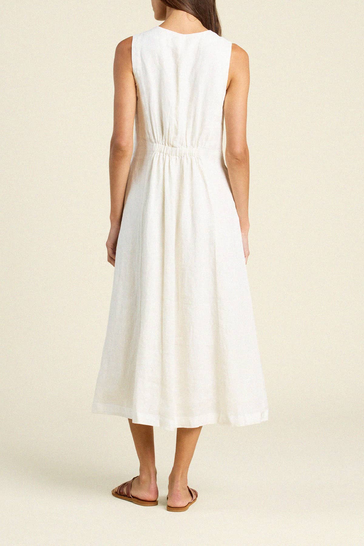 Eleonore Dress Ivory Linen