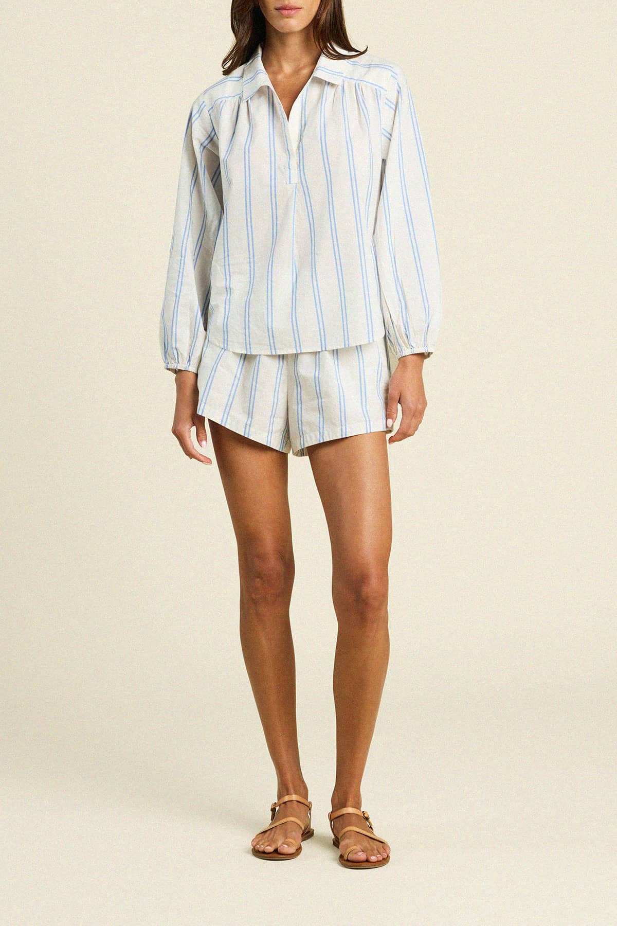 Marisol Blouse Cerulean Stripe