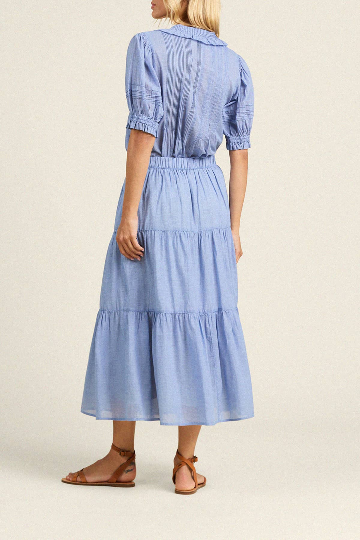 Makena Skirt Blue Houndstooth
