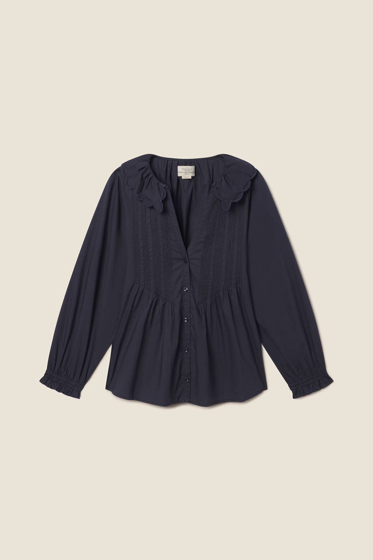 Francine Blouse Navy Poplin