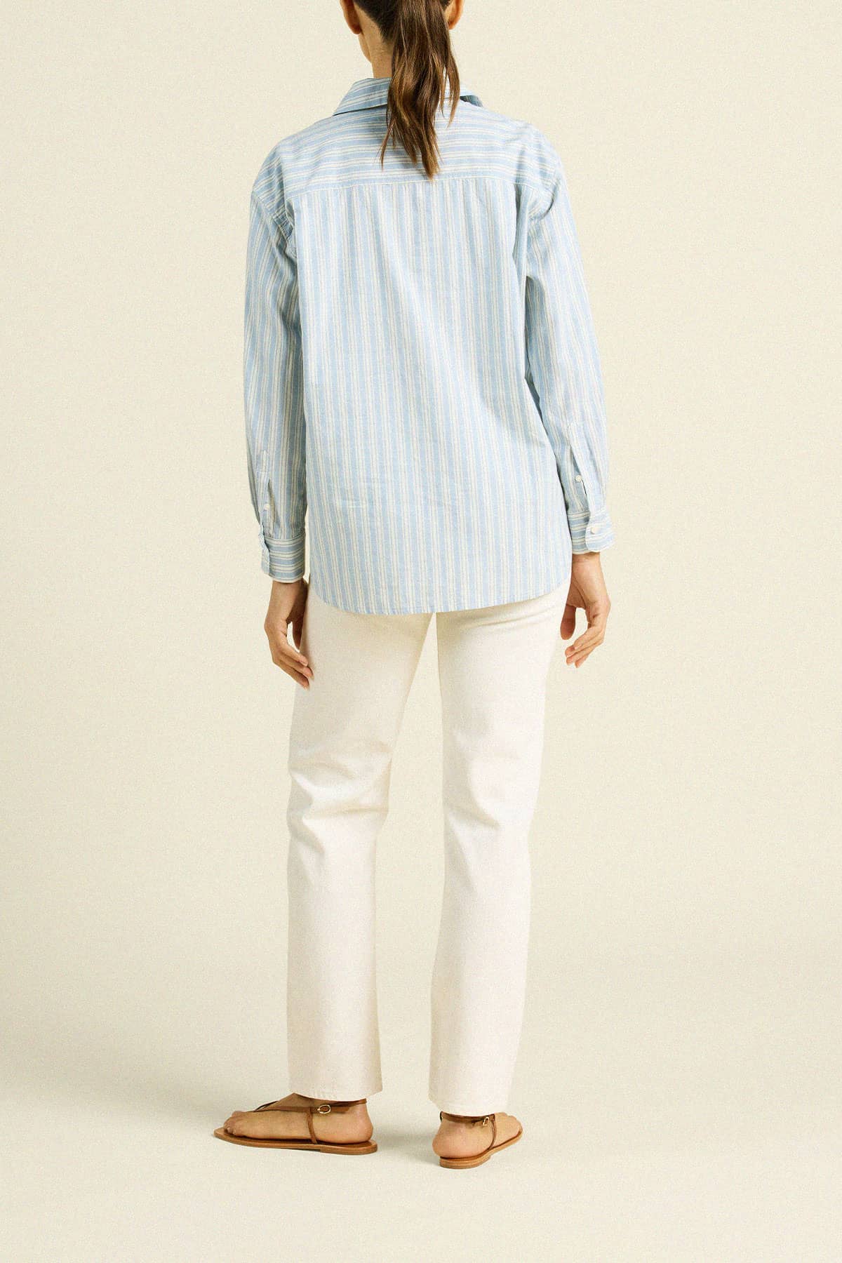 Blake Oversized Shirt Blue Oxford Stripe
