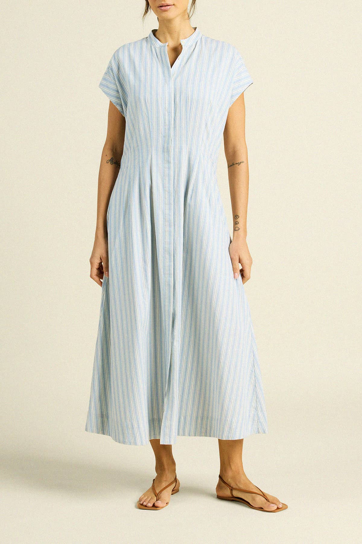 James Dress Blue Oxford Stripe