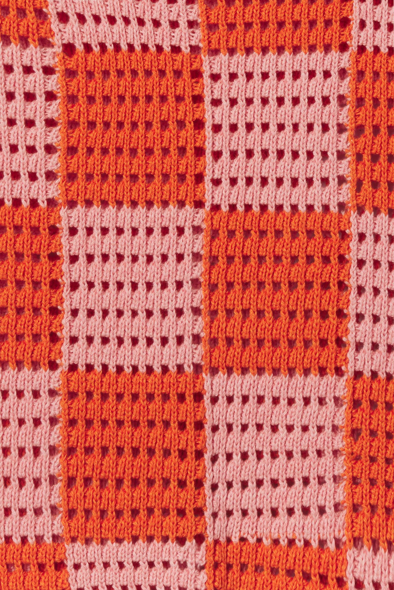 Bree Sweater Tank Pink/Orange Check