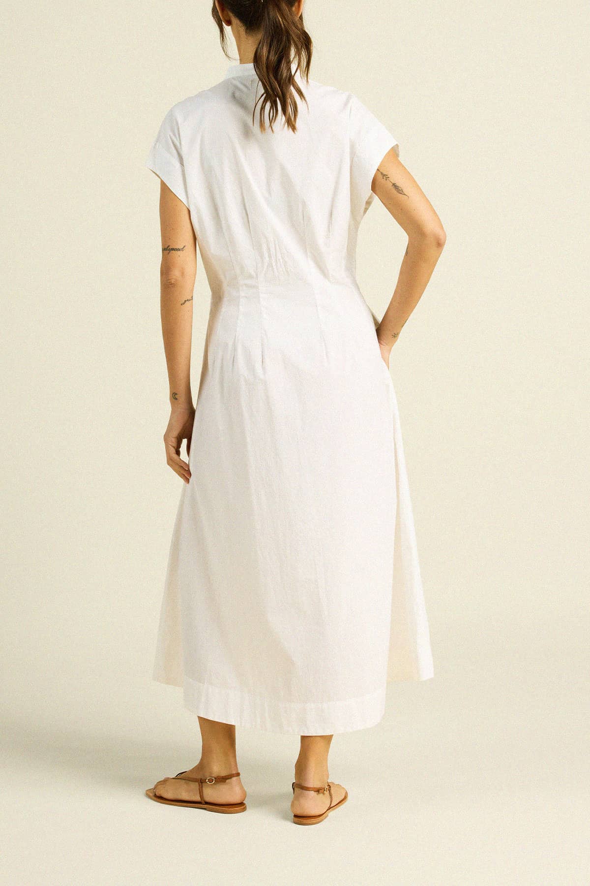James Dress White Poplin