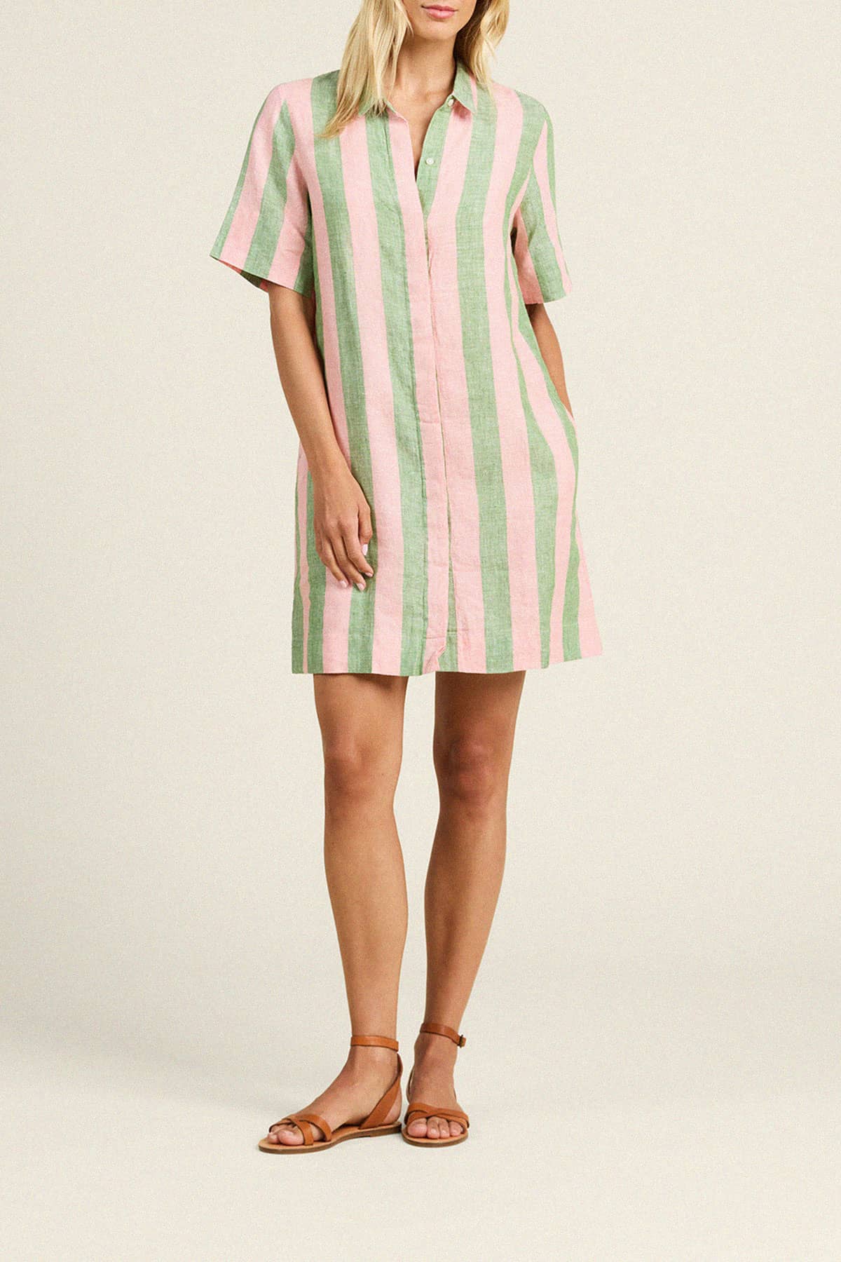 Dana Dress Watermelon Stripe