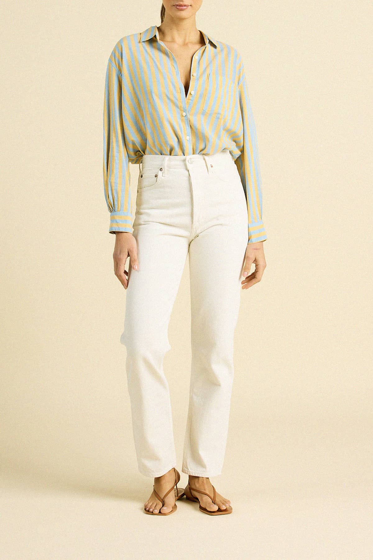 Blake Oversized Shirt Golden Hour Stripe