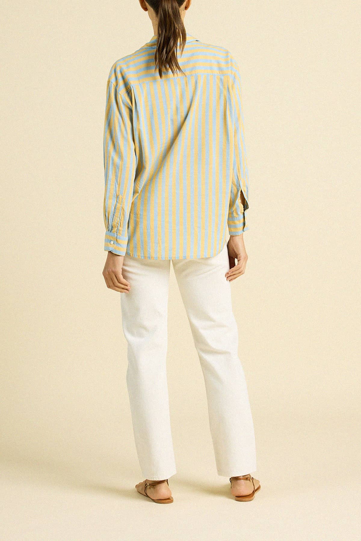 Blake Oversized Shirt Golden Hour Stripe