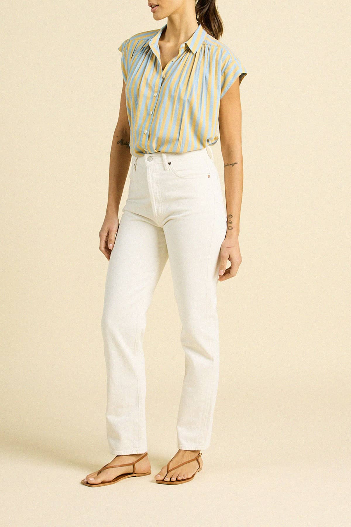Della Shirt Golden Hour Stripe