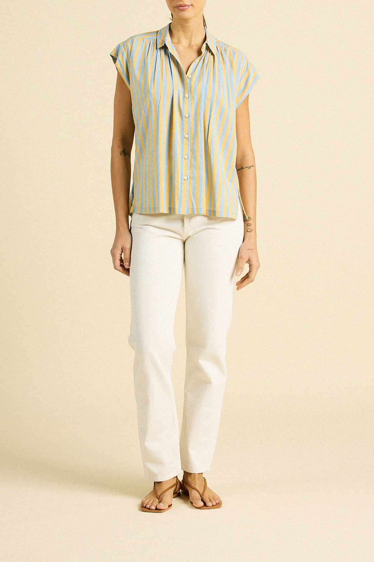 Della Shirt Golden Hour Stripe