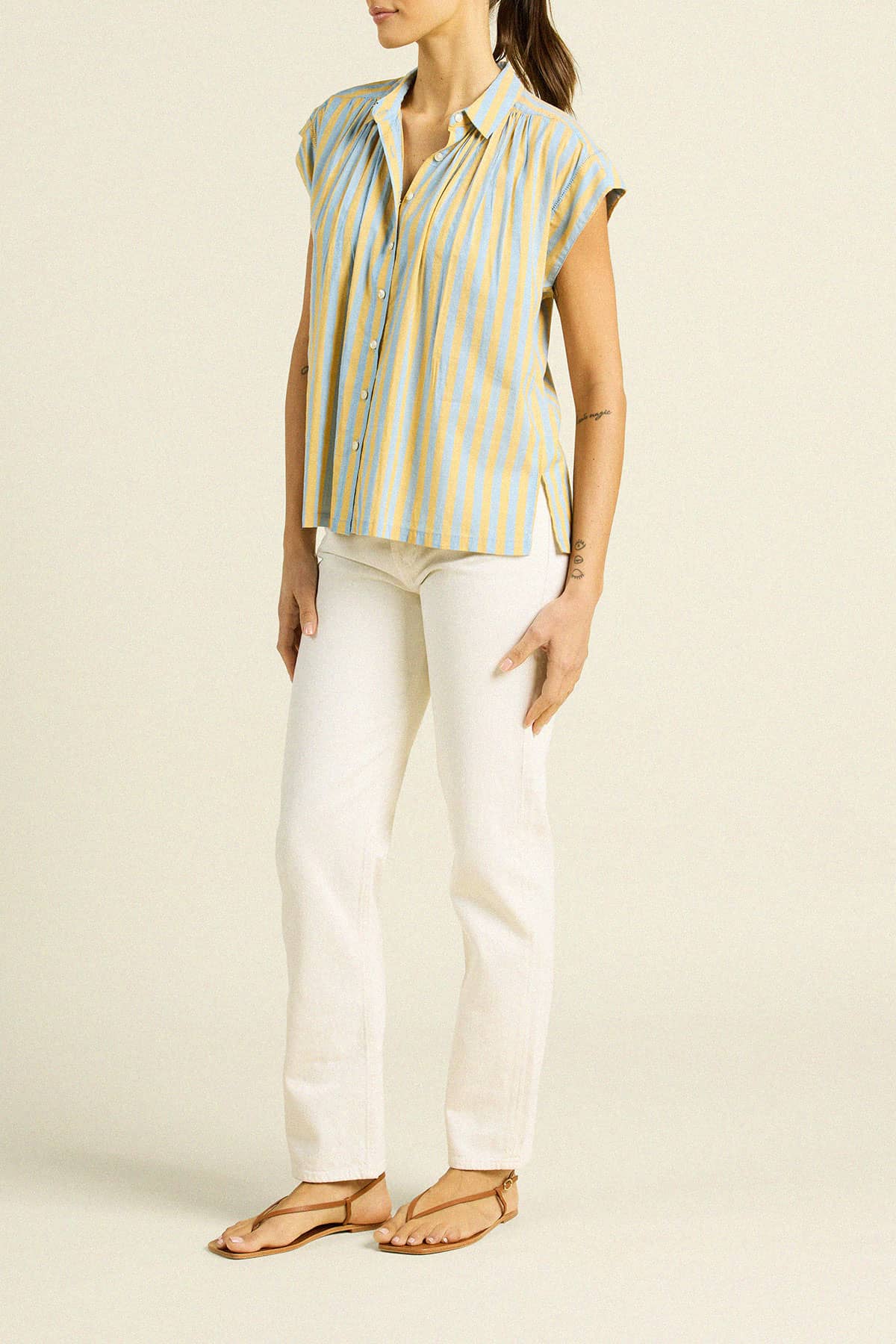 Della Shirt Golden Hour Stripe