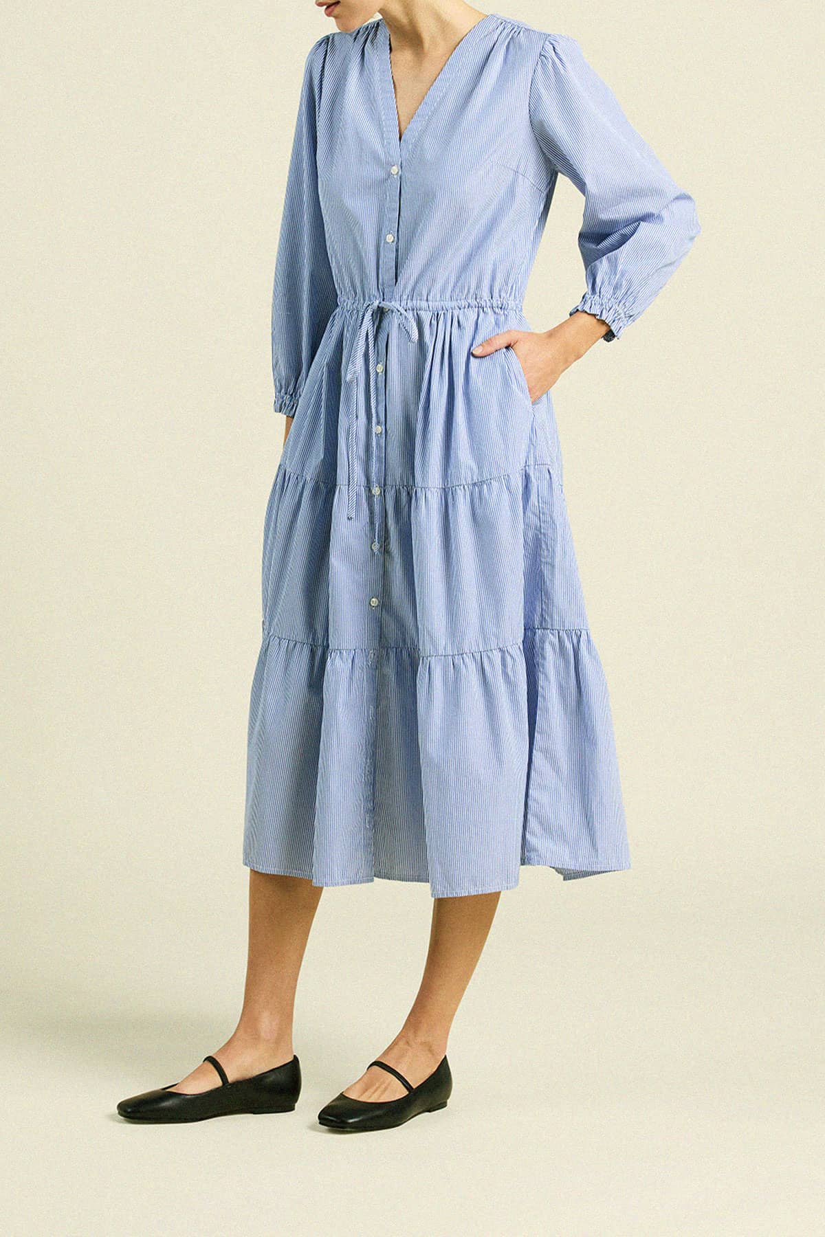 Ainsley "B" Dress Blue/White Stripe