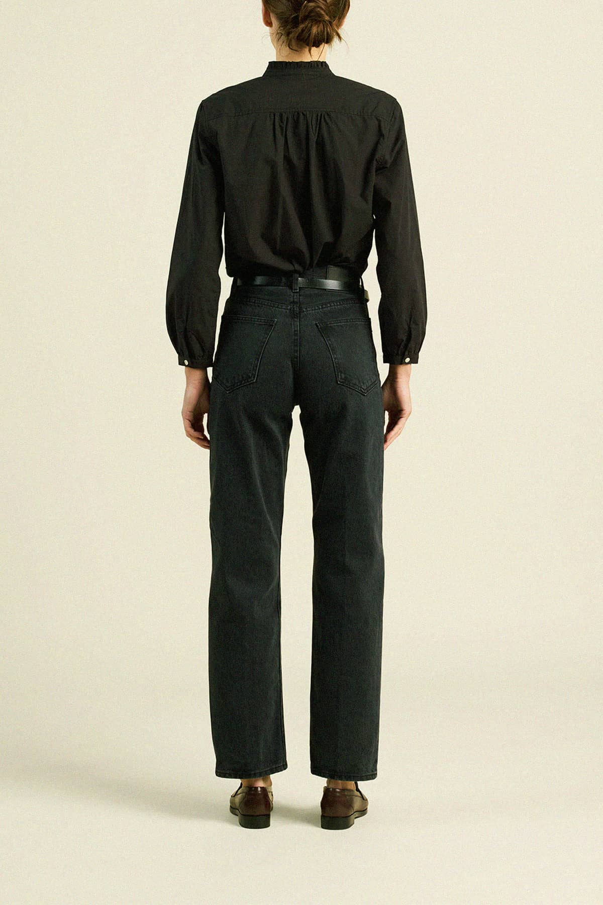 Helena Shirt Black Poplin