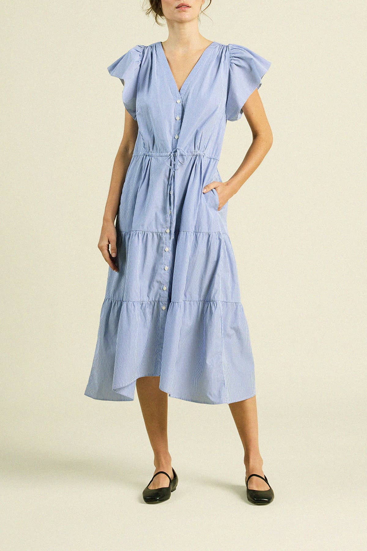 Kristi Dress Blue/White Stripe