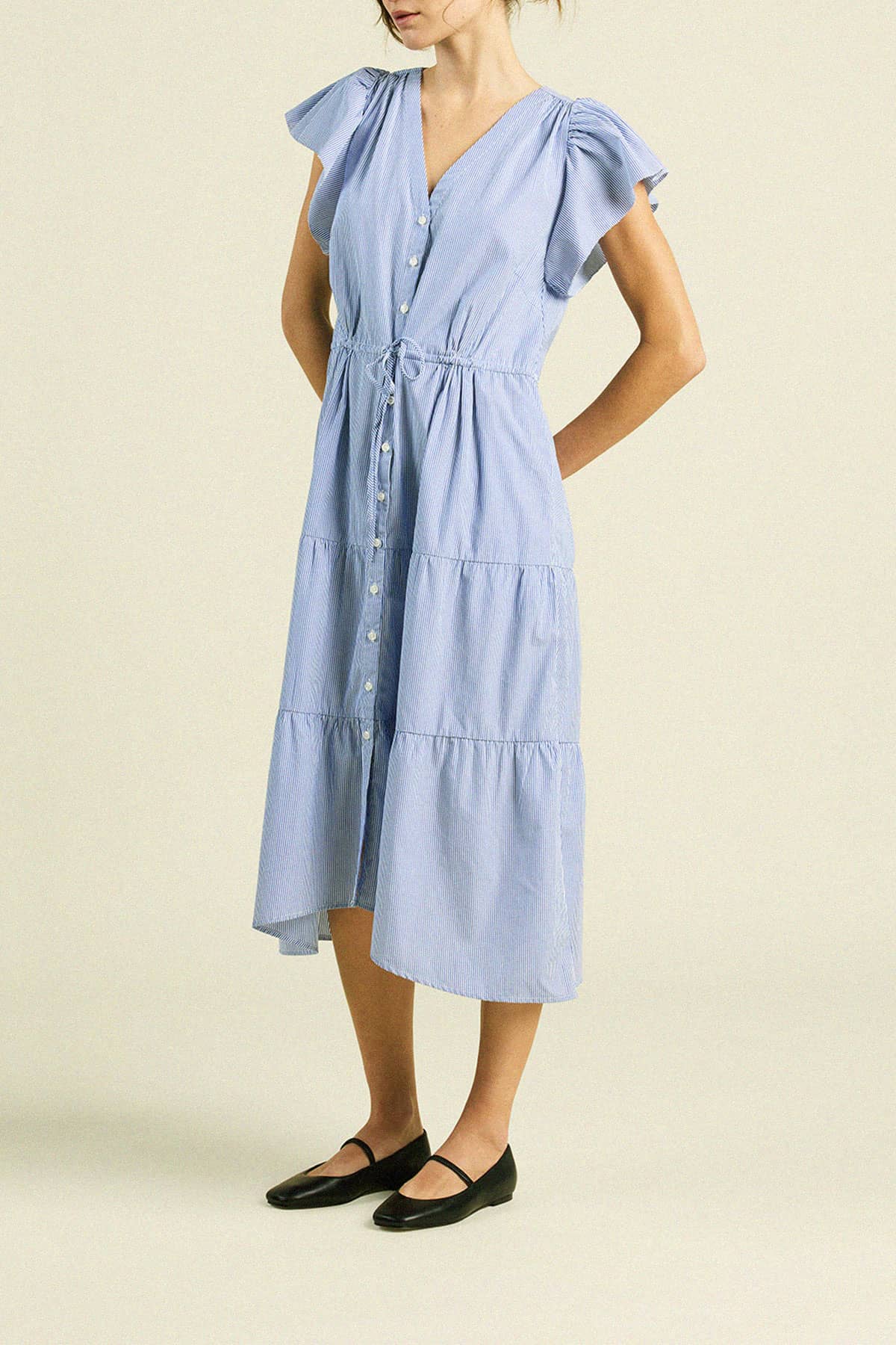 Kristi Dress Blue/White Stripe