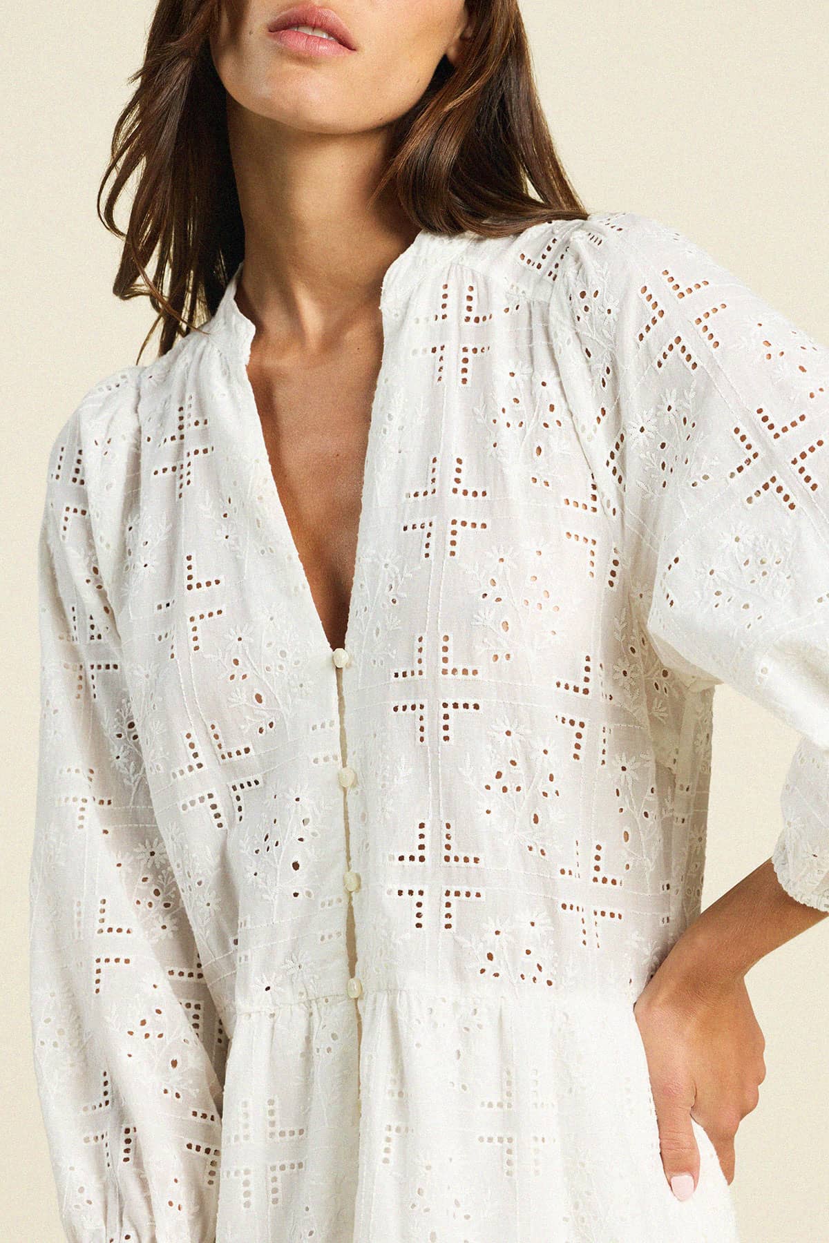 Celeste Dress Handkerchief Eyelet