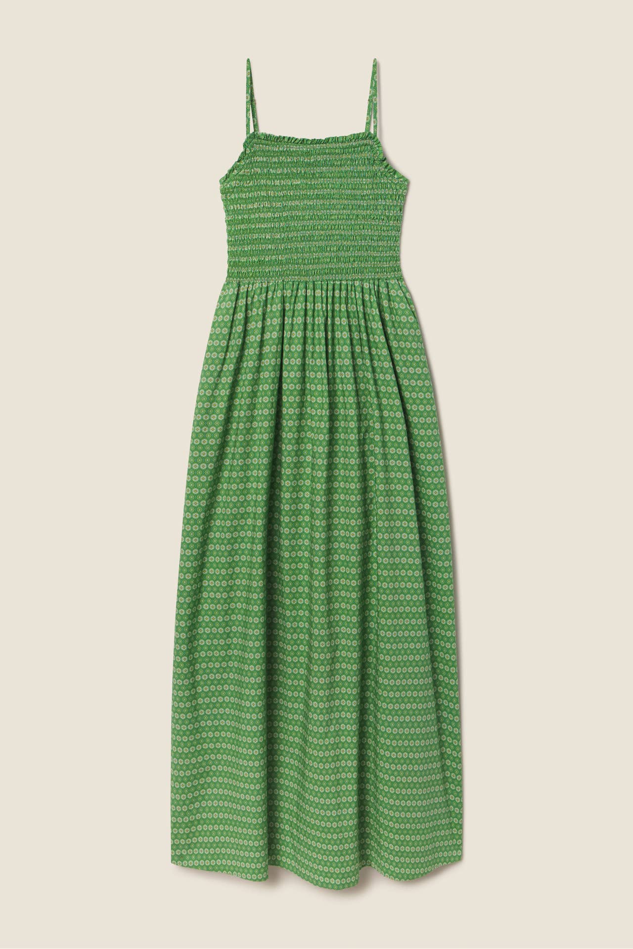 Carmen Dress Green Medallion