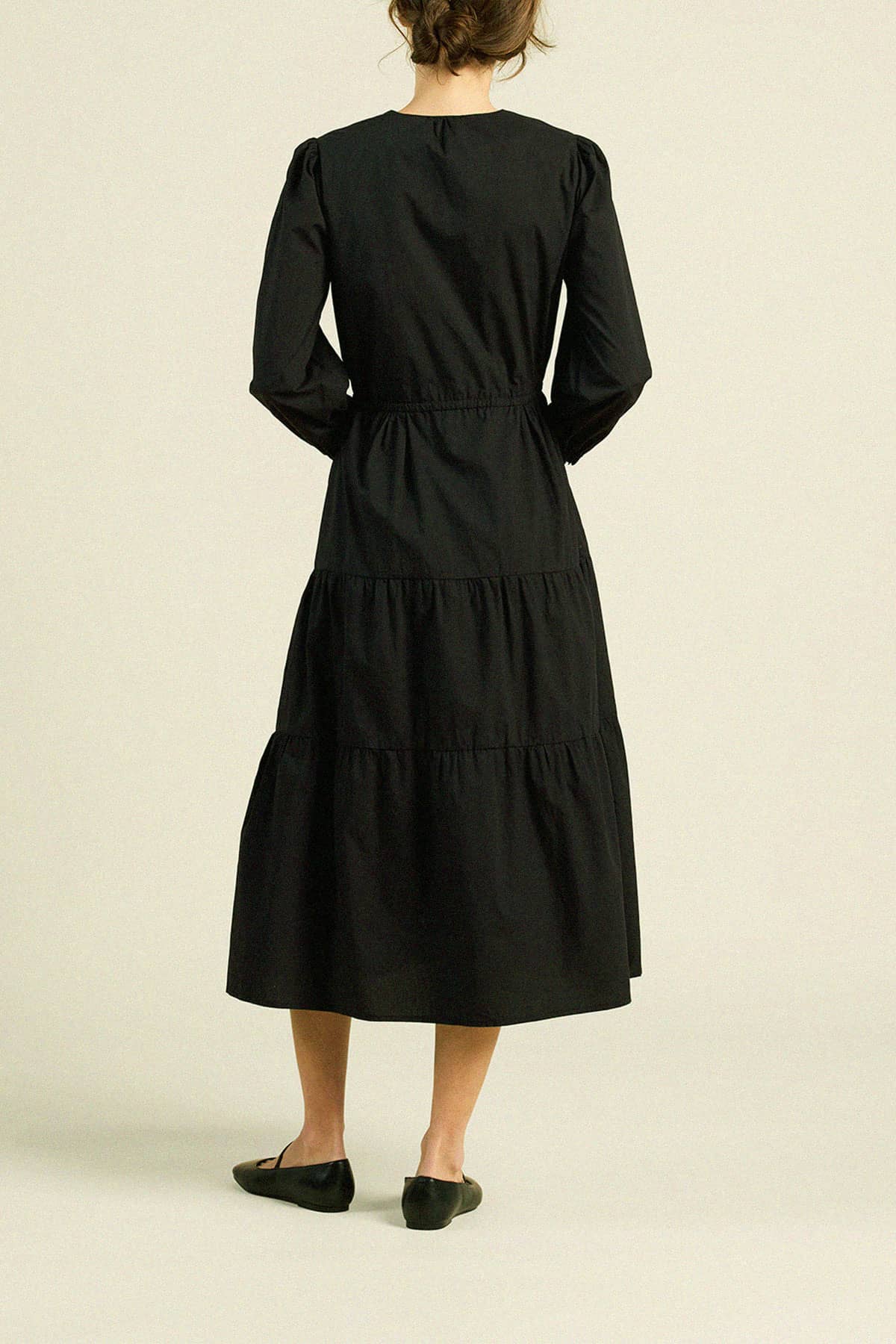 Ainsley "B" Dress Black Poplin