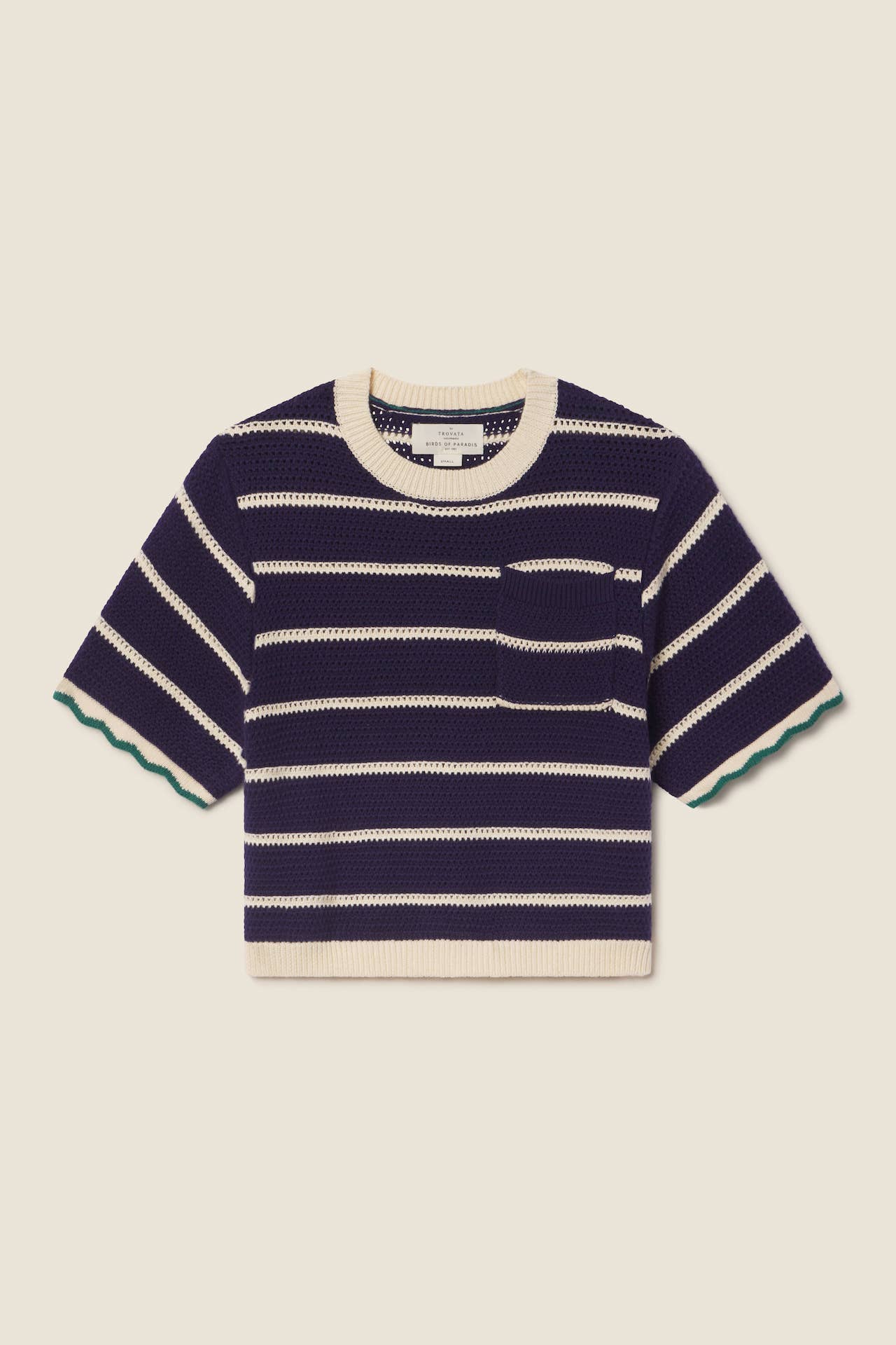 Jules Sweater T-Shirt Navy/Antique White Stripe