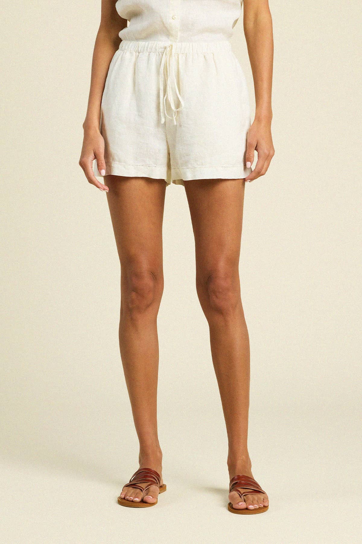 Charlie Short Ivory Linen