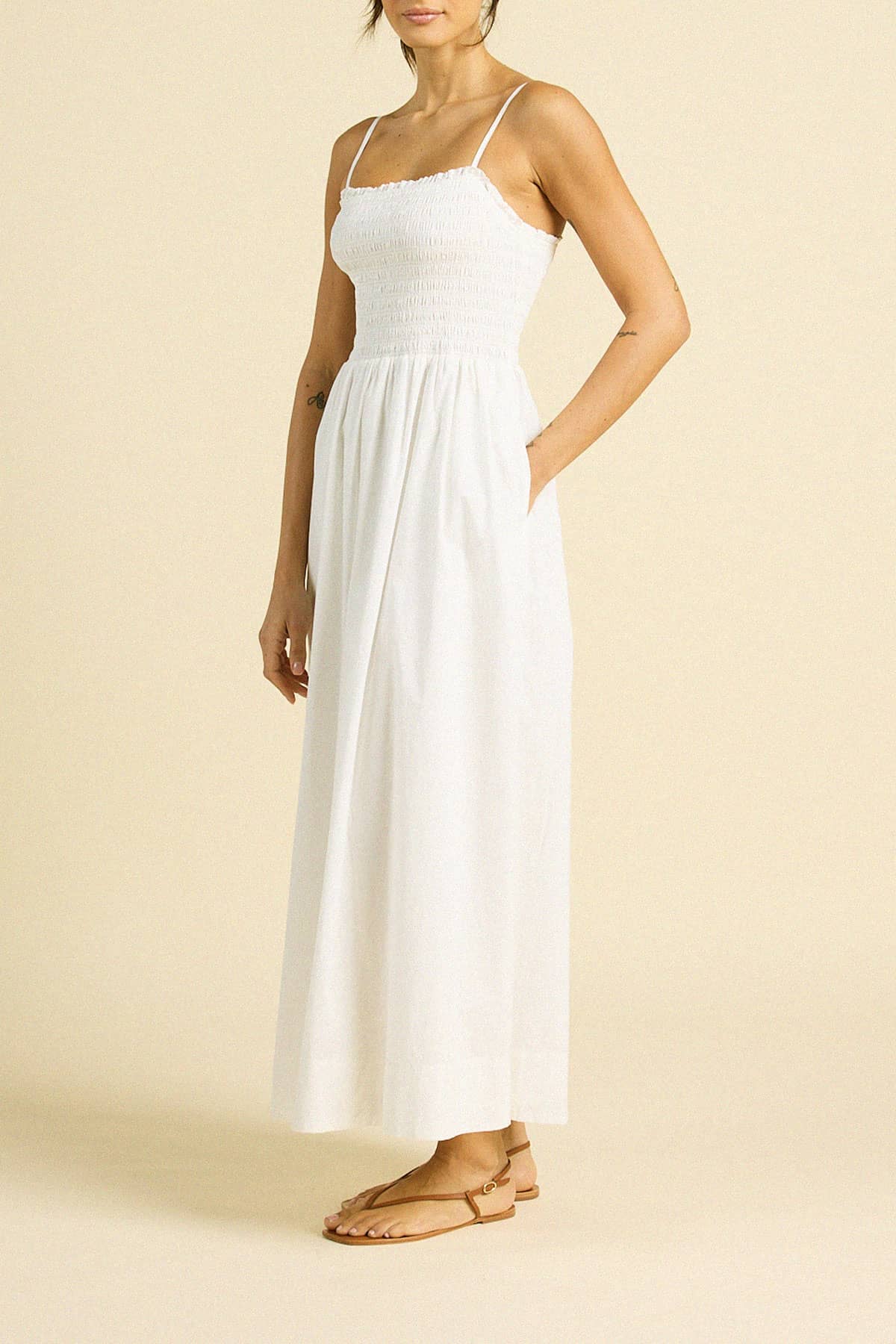 Carmen Dress White Poplin