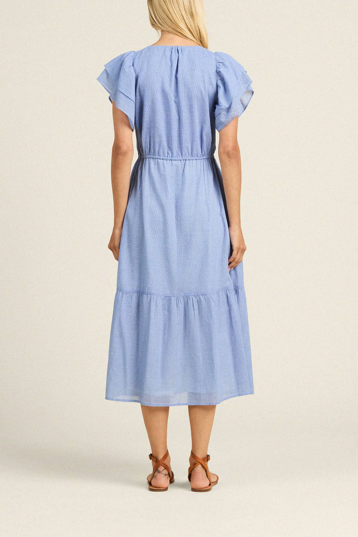 Kristine Dress Blue Houndstooth