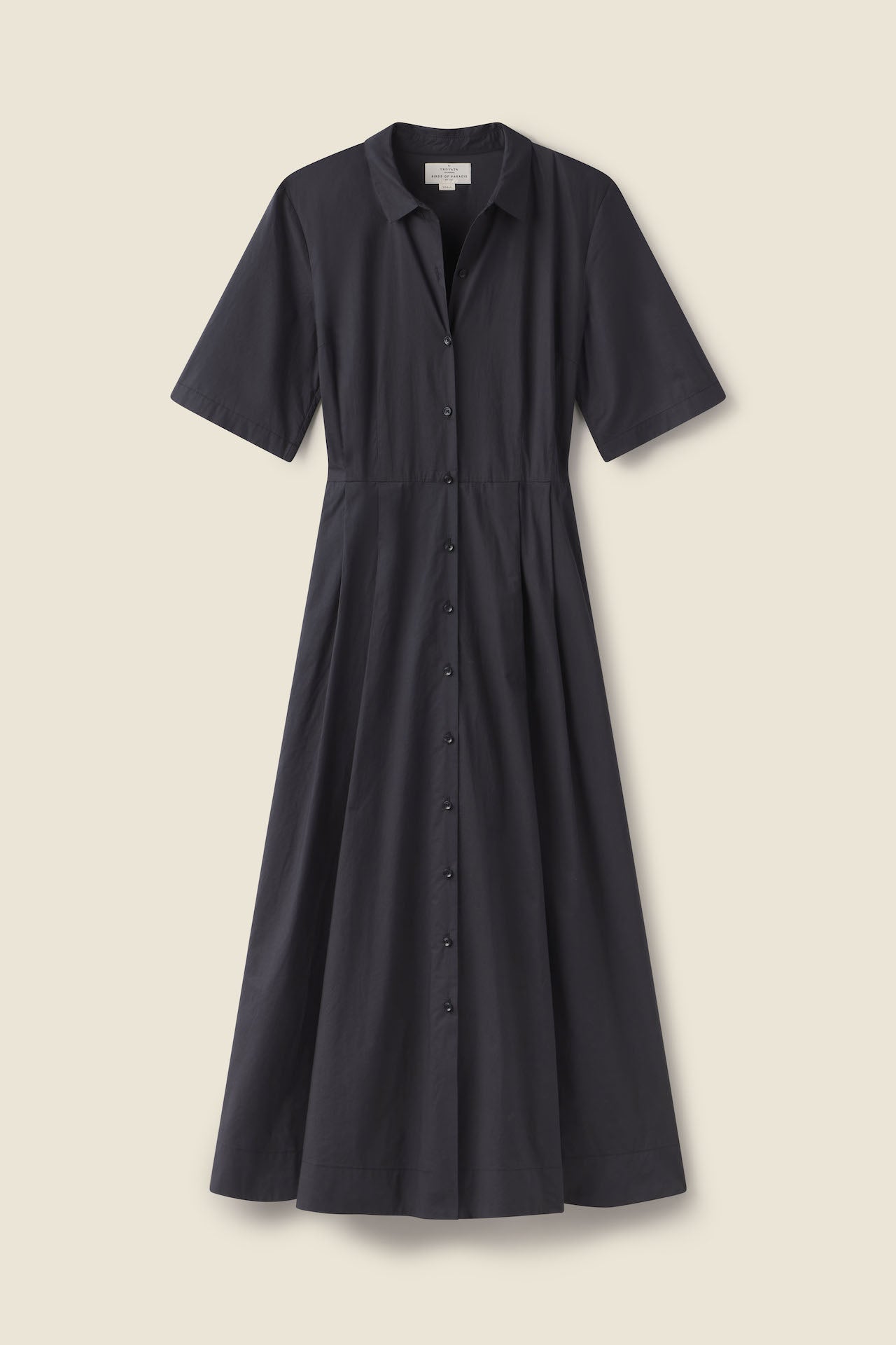 black poplin shirt dress Trovata Women's Aster Dress Black Poplin - Size XS