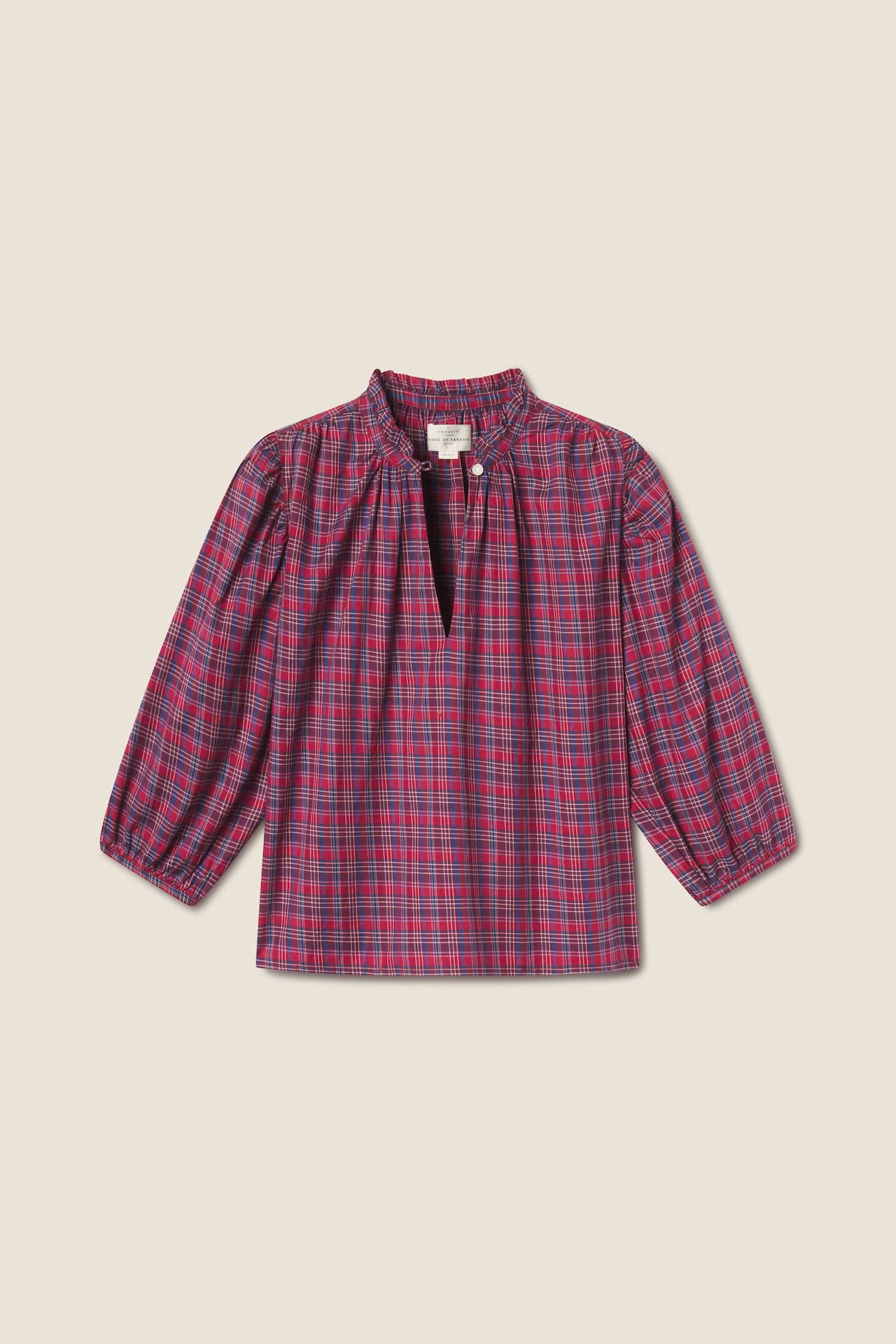 Orly Blouse Mulled Wine Plaid