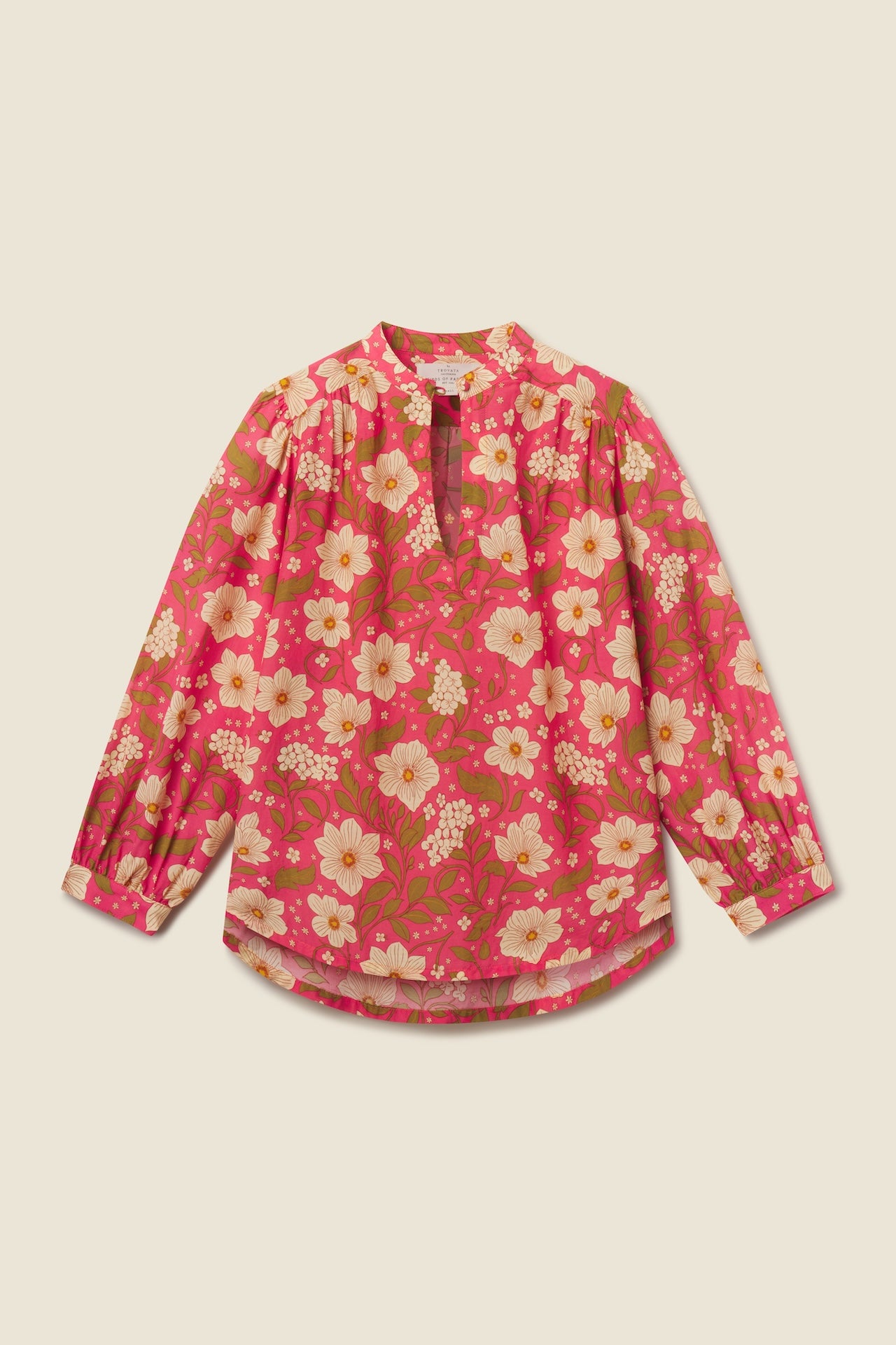 Trovata Bailey shirt in Rancho Rose, cotton-viscose blend