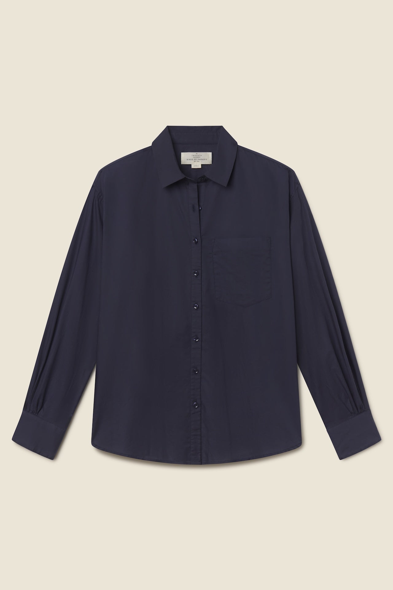 Trovata Blake oversized shirt in Navy, cotton