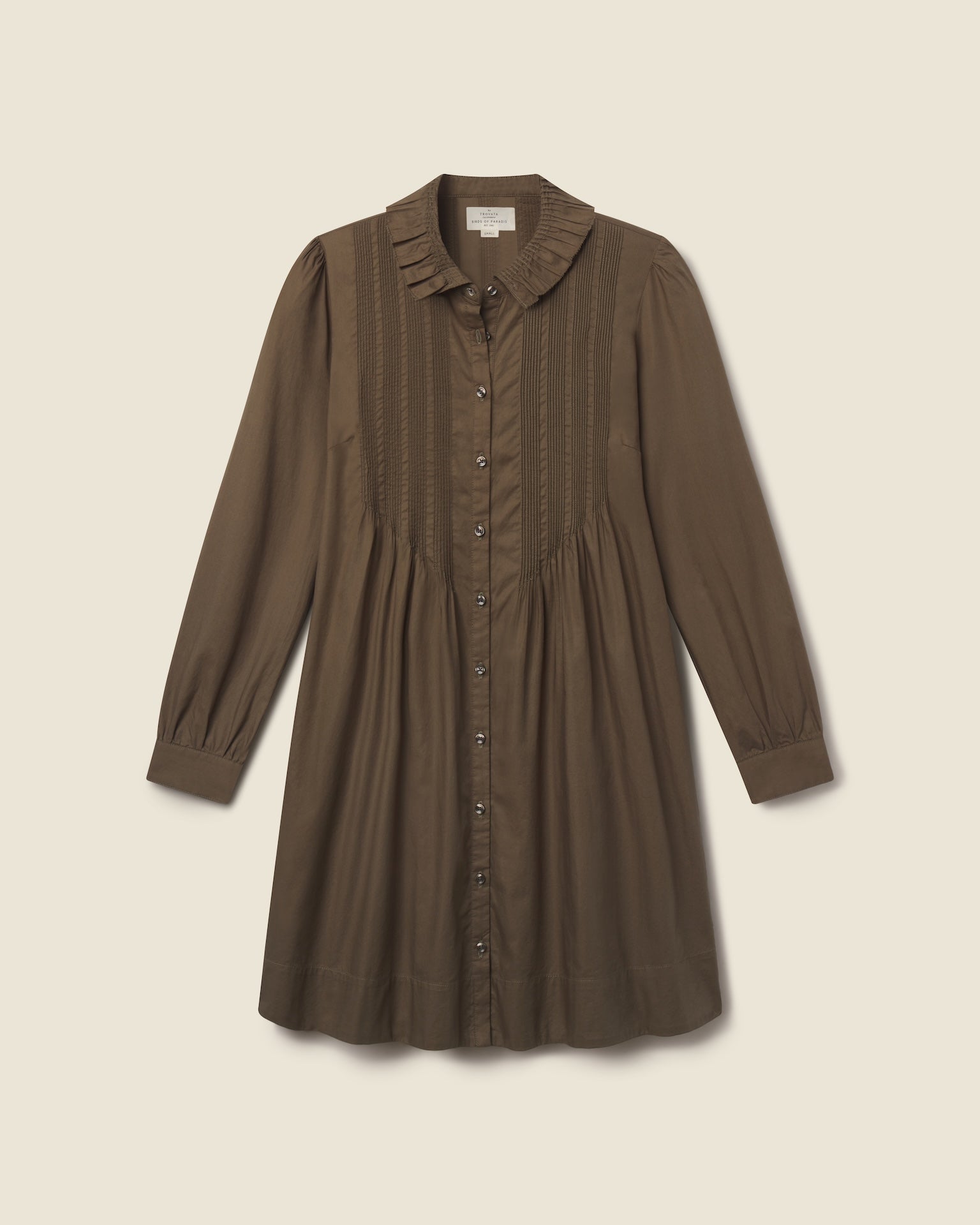 Trovata Olive dress in Olive, cotton