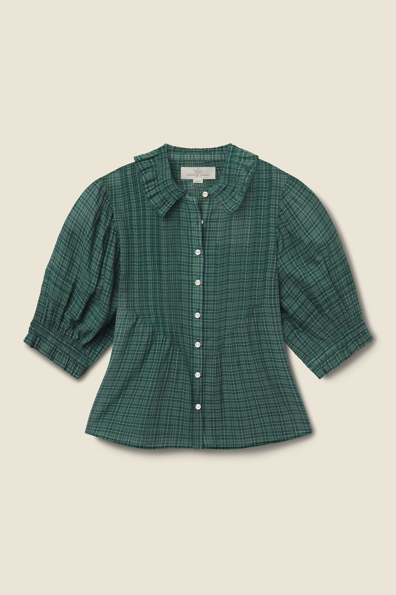 Trovata Jess blouse in Muir Tartan, cotton