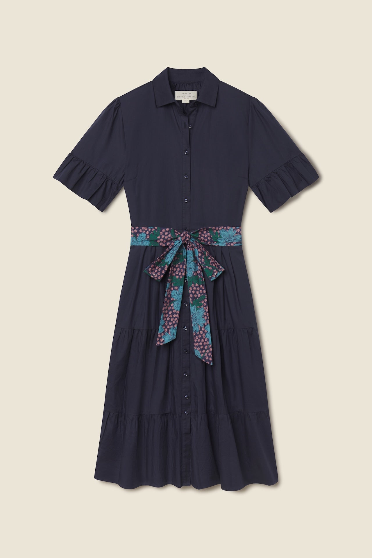 Trovata Martiana dress in Navy, cotton — alternate view