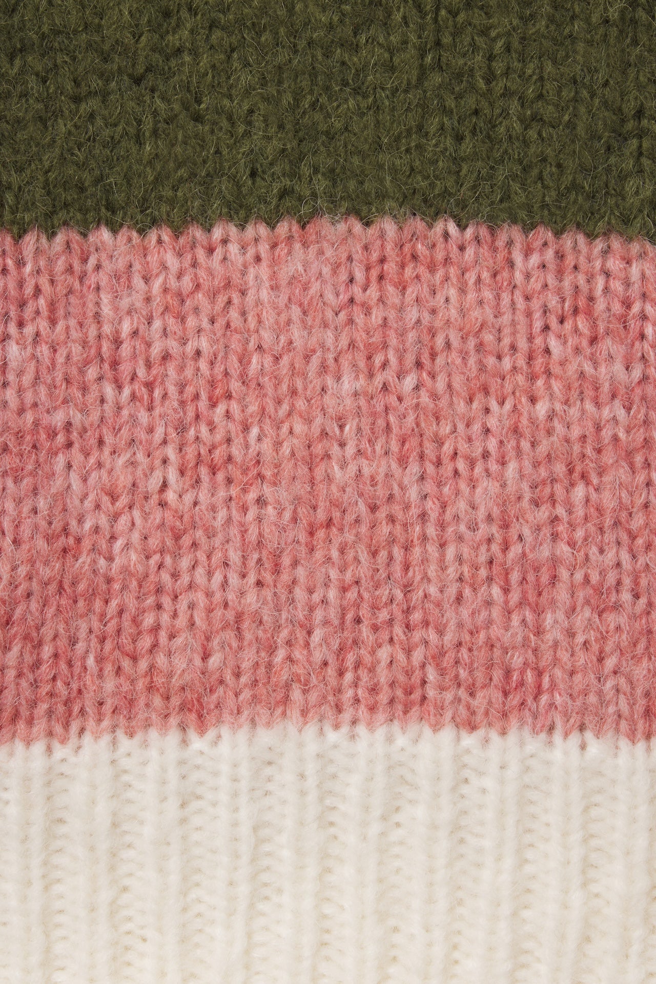 Trovata Pink Stripe fabric swatch, alpaca-wool blend