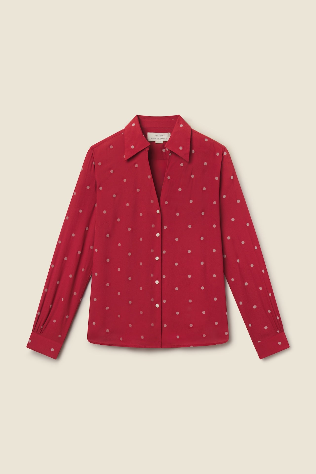 Trovata Justine blouse in Berry Dot, viscose